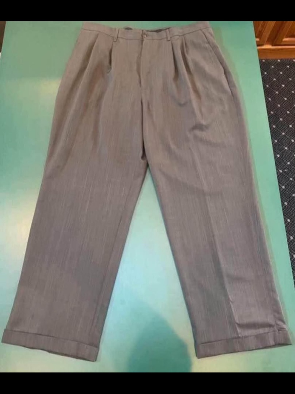 Claiborne Men's Pleated Dress Pants - Light Gray